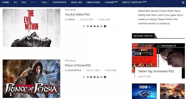 موقع SUPERPSX تحميل ألعاب مجانًا بلايستيشن 3 