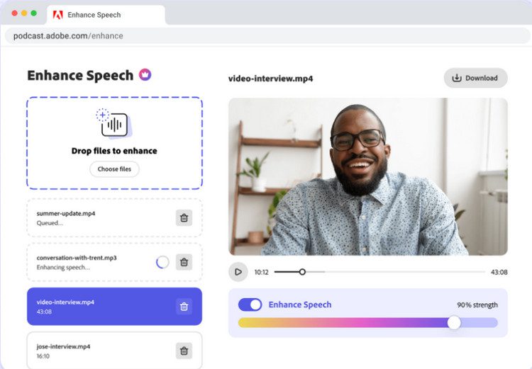 Adobe Podcast Enhance