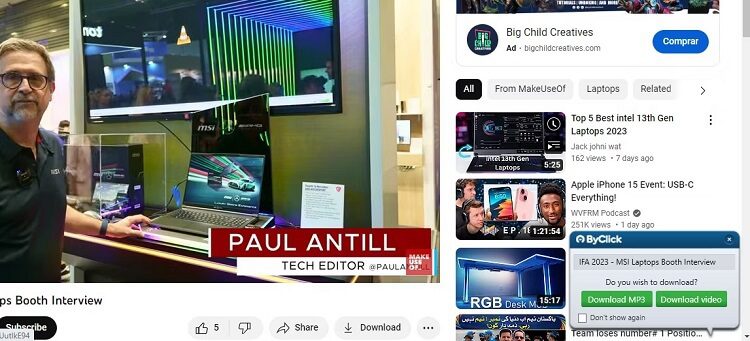 تحميل فيديوهات اليوتيوب بدقة عالية بنقرة واحدة مباشرة