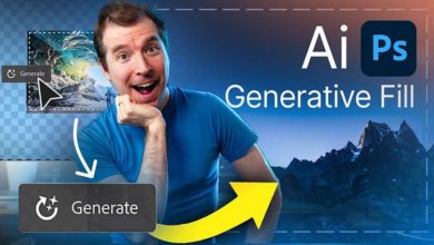 أداة Generative Fill في برنامج PhotoShop تصميم صور عبر Ai